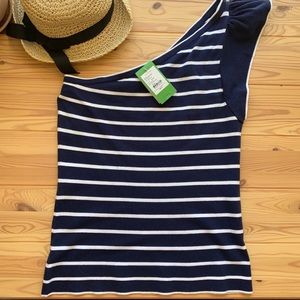 Lilly Pulitzer Julie Ruffle One-Shoulder Sweater